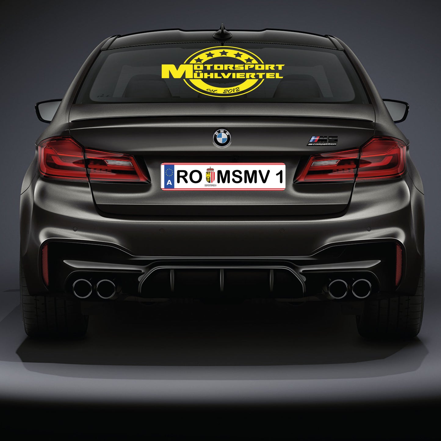 Heckscheibenaufkleber MSMV rund 80cm