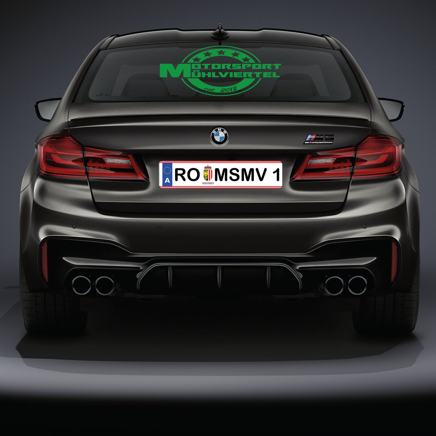 Heckscheibenaufkleber MSMV rund 80cm