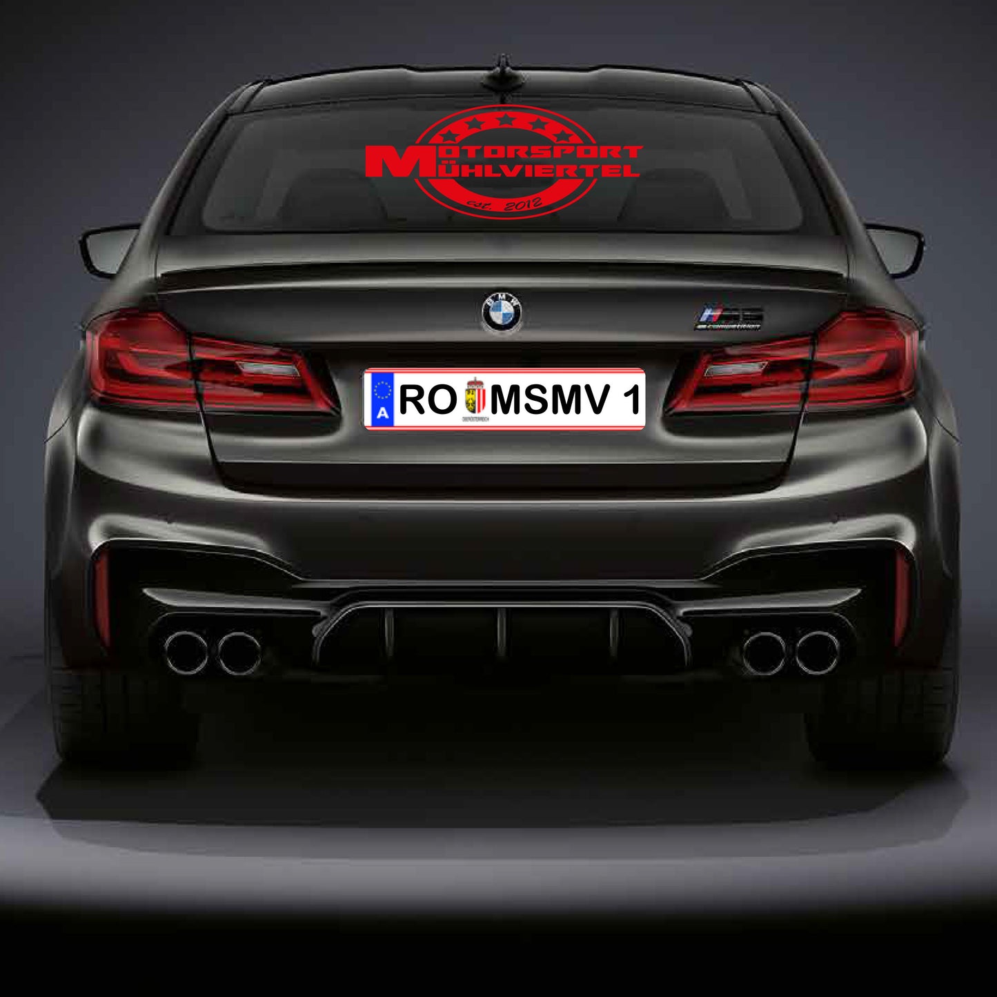 Heckscheibenaufkleber MSMV rund 80cm