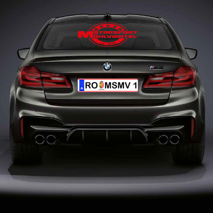 Heckscheibenaufkleber MSMV rund 80cm