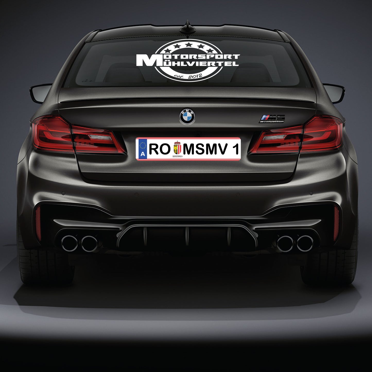 Heckscheibenaufkleber MSMV rund 80cm