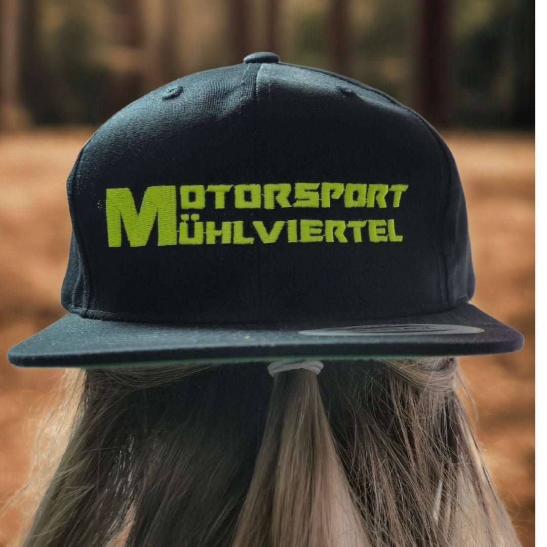 🧢 MSMV Kinder Cap – Schwarz mit Neon-Stick