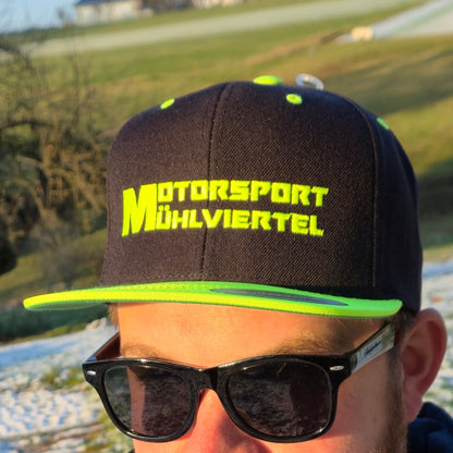 Motorsport Mühlviertel Black Snapback – Neon Edition